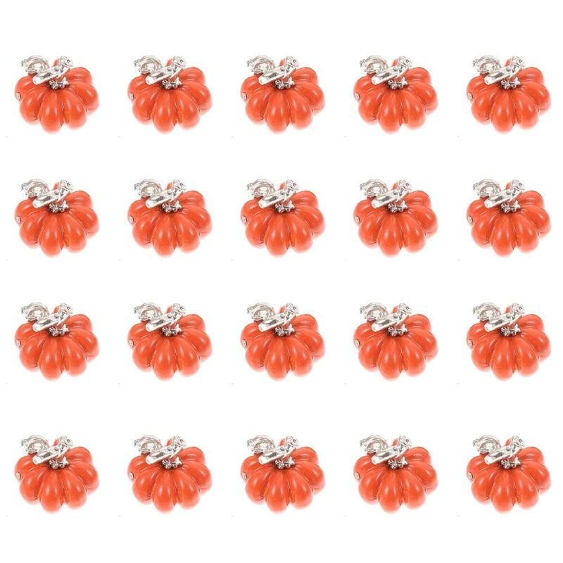 20Pcs DIY Orange Pumpkin Charms Durable Alloy Pendants for Jewelry Making Charms