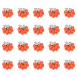 20Pcs DIY Orange Pumpkin Charms Durable Alloy Pendants for Jewelry Making Charms