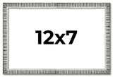 12x7 Frame Silver Grey Distressed Solid Wood Picture Frame | 0.75 Inch Moulding Model