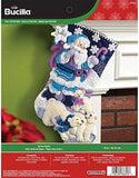 Bucilla Arctic Santa Felt Applique Stocking Kit, 86653 18-Inch Model