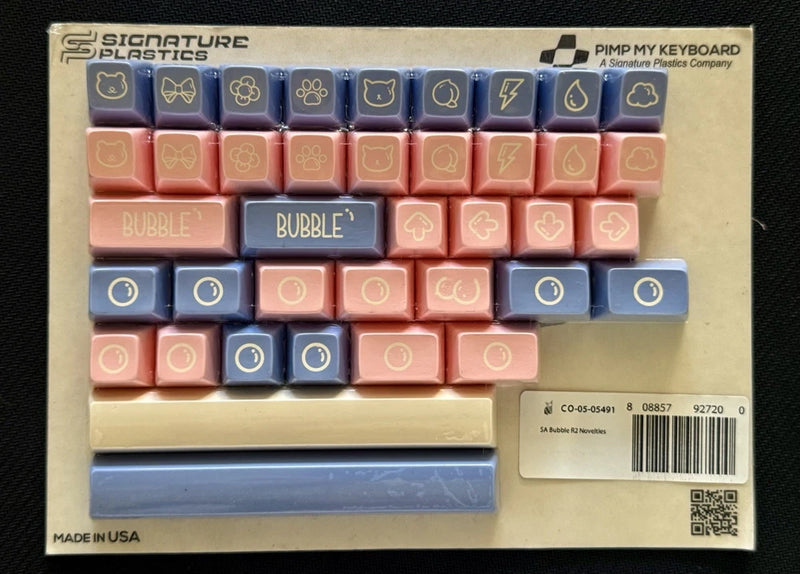 New Keycaps SA Bubble R2 Novelties by Signature Plastics Pimp my Keyboard USA Model