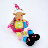 Red Nosed REINDEER Doll Table Top 15" Figurine Dangling Legs Christmas NEW Model