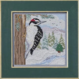 DIY Mill Hill Winter Woodpecker Christmas Counted Cross Stitch Kit Model
