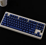 114-Key Two-Tone Factory Profile ABS Keycaps, Mixed Blue Backlight Model