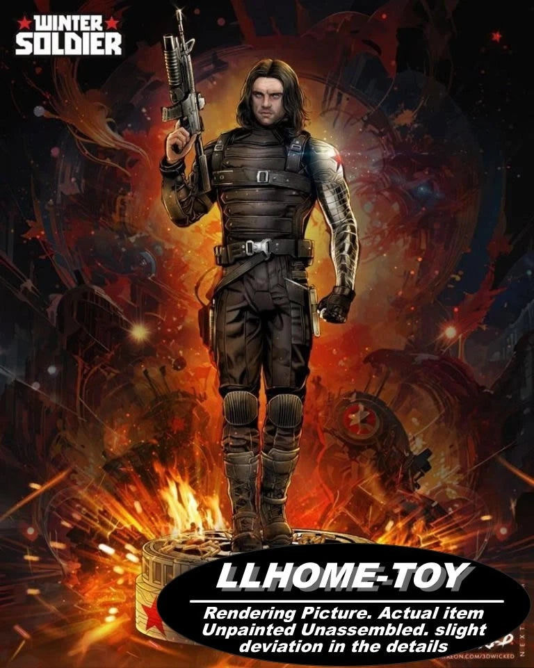 1/6 Winter Soldier Resin 3D Print Model Unpainted Unassembled GK Figure Model