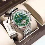 POEDAGAR Luxury Man Watch Hollow Tourbillon Automatic Mechanical Men Watch gift Model