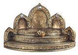 13.5"W Buddha Shrine Display Stand in Gold Decoration Figurine Room Decor Model