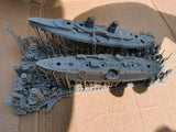 3D Printing 1/700 French Jaureguiberry battleship +Bouvet battleship Unpainted. Model