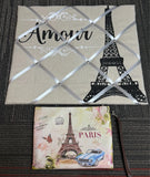 16"x14" Decorative Fabric Ribbon Photo Board Paris Eiffel Tower theme with Purse Model