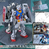 for HG 1/144 RX-78-02 GTO The Origin Beyond Global BG AW9 Detail Etch+Decal S019 Model