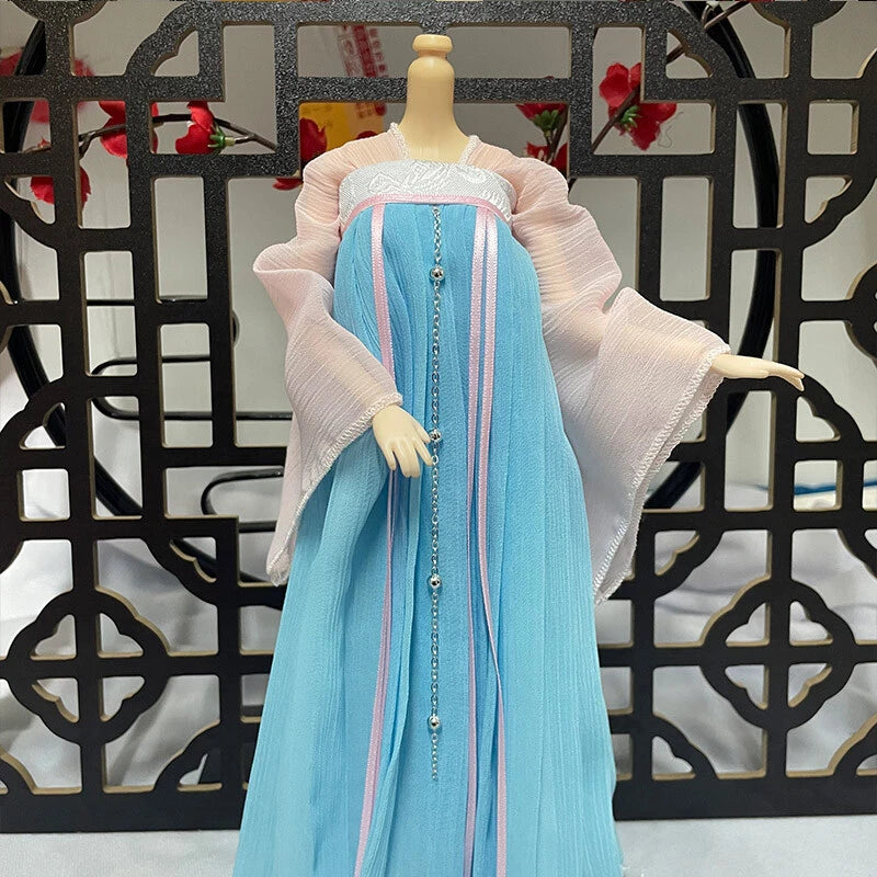 1/6 Scale Antiquity Large Sleeve Blue Dress Model For 12" Female Figures Body Model