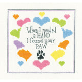Heritage counted cross stitch kit Aida "I Found Your Paw", PUFP1765-A, 14,5x14cm Model