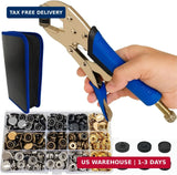 Jiffy2NE1 Snap Button Kit, with 120-Set 15mm Metal Press Stud Button in 4 Colors Model