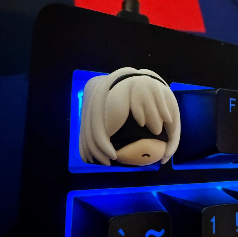 2B Android Anime Nier: Automata Keycap For MX Keyboard 1pcs Gift Model