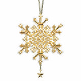 Gold Crystal Beaded Charmed Ornament Kit Mill Hill 2012 Snow Crystals Model