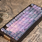Midsummer Night Cherry MOA Profile PBT Keycaps Purple Butterfly Flower 120 Key Model