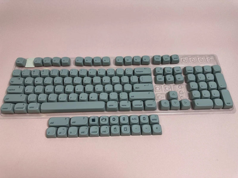 124 Keys Retro Gray 2048 Styles MOA Profile Dye-subs PBT Keycap Set For Mac OS Model
