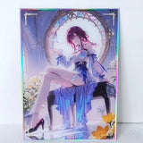 Kafka Piano Blue Dress Waifu Card Anime Girl Wall Art Oversized Board A4 Model