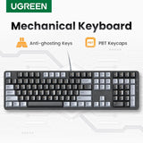 UGREEN Mechanical Keyboard 108-Key Red Switch PBT Wired Gaming EN/RU/KR Model