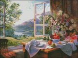 Needlework Crafts Embroidery Counted Cross Stitch Kits Flowers and Summer Wine Model