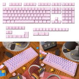 Pink Side Backlit Keycap Set Side Print 136Key Keycaps For Mechanical Keypads Model
