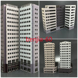 1:87 HO Scale Buildings City Scene Model Train Railway Modern Office Kit Toys Model