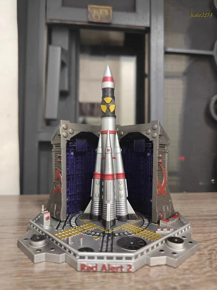 Red Alert 2 Soviet Nuclear Missile Silo Painted 3D?Printed Diorama Display Model Model