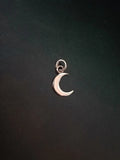Sterling Silver 925 Crescent Moon Charm Pendant, Nature, Sky. Charms