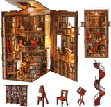 Book Nook Kit, DIY Miniature Dollhouse Booknook Kit, 3D Wooden Puzzle Model