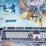 Honkai:Star Rail Feixiao Keycaps 128 Set PBT Key Cap for Mechanical Keyboards Model
