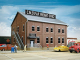 TWO STORY BRICK FREIGHT OFFICE  - HO Scale - PLASTIC KIT WALTHERS 933-2953 - NEW Model