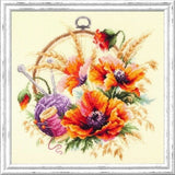 Magic Needle Cross Stitch Kit 100-123 Poppies for Needlewoman Model