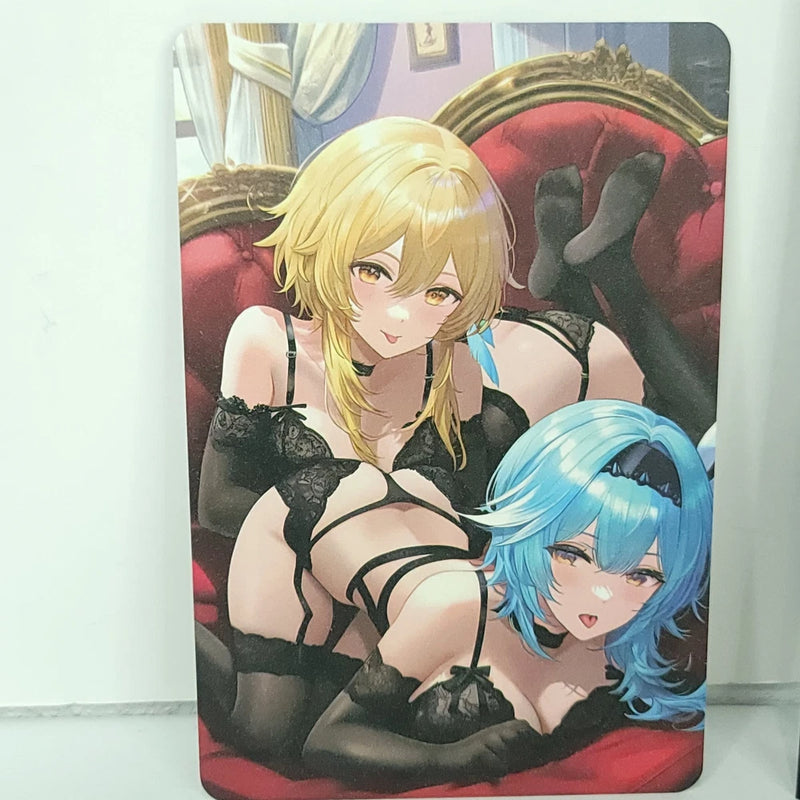 Eula Lumine Waifu Matchmaker Card Anime Wall Art Oversized Board A5 Model