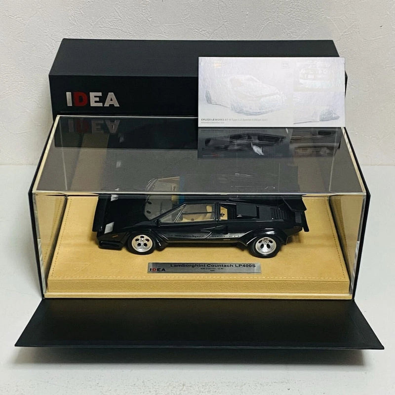 MAKE UP 1/18 IDEA Lamborghini Countach LP400S Black Diecast Model Car Mint Model