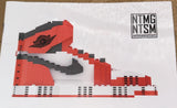 Jordan 1 Chicago Inspired Brick Sneaker Model Building Kit NEW Sealed Model