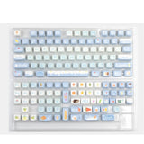 Blue Cute Icecream MOA Profile Round Dye Subs PBT Keycap Set Model
