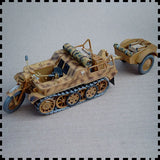 1:25 Scale German WW2 Sd.Kfz.2 Kettenkrad Motorcycle Vehicle DIY PAPER Model KIT Model