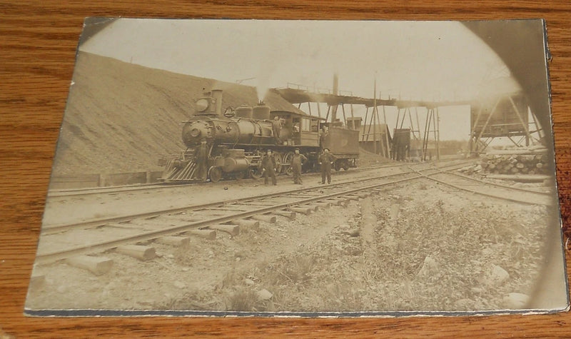 Vintage Early 1900's Photo on Board Train Picture~Railroad Tracks/Bridge Model