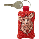 Permin counted cross stitch kit key ring pendant "Pig", 7x5cm Model