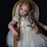 40" Reborn Doll Painted DIY Kit Toddler Girl Hand-Rooted Hair & Vinyl Cloth Body Model