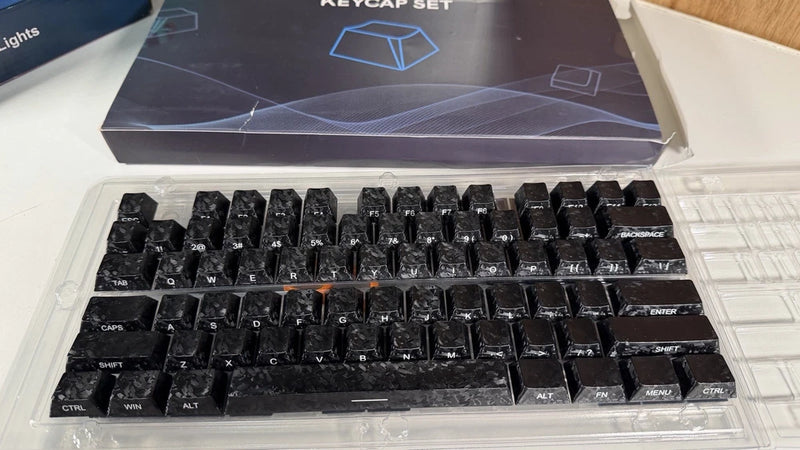 Womier Keycap Set Black English QWERTY Standard Keyboard Layout Model