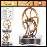Low Temp Stirling Engine Motor Model Kit - Steam Heat Educational Toy for Skills Model