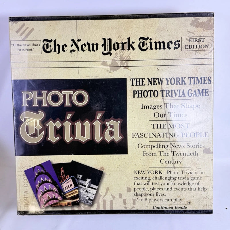 New York Times Photo Trivia Board Game 1st Edition 2008 NYT NEW FACTORY SEALED Model
