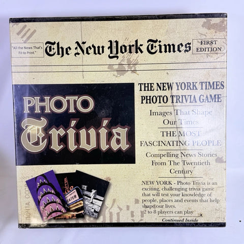 New York Times Photo Trivia Board Game 1st Edition 2008 NYT NEW FACTORY SEALED Model