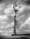 Marilyn Monroe Posed on a Diving Board - 1950s - Vintage Celebrity Print Model