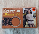 American Handicrafts Vintage 70s Sealed NIB Macrame Belt DIY Kit Boho Cottage Model