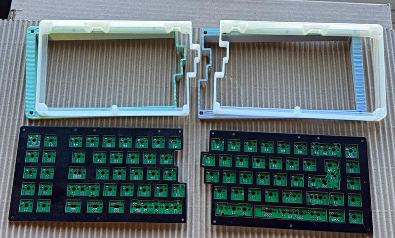 Keebio keyboard lot - Quefrequency PCBs, PCB plates, 3D printed components Model