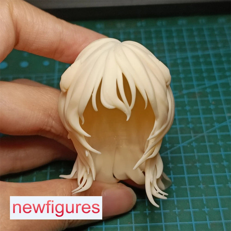 1/6 1/12 1/18 Girl Hair Model Sculpt Fit 12" 6" 3.75" Female Figure Head Body Model