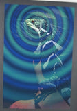 Digital Imaging Green & Blue Psychedelic Chromatic LIZARD Black Board 16 x 20 Model