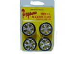 Chrome Pegasus #1258 Chrome Tiburons Wheels 1/25 OR 1/24 for  Model Cars Model